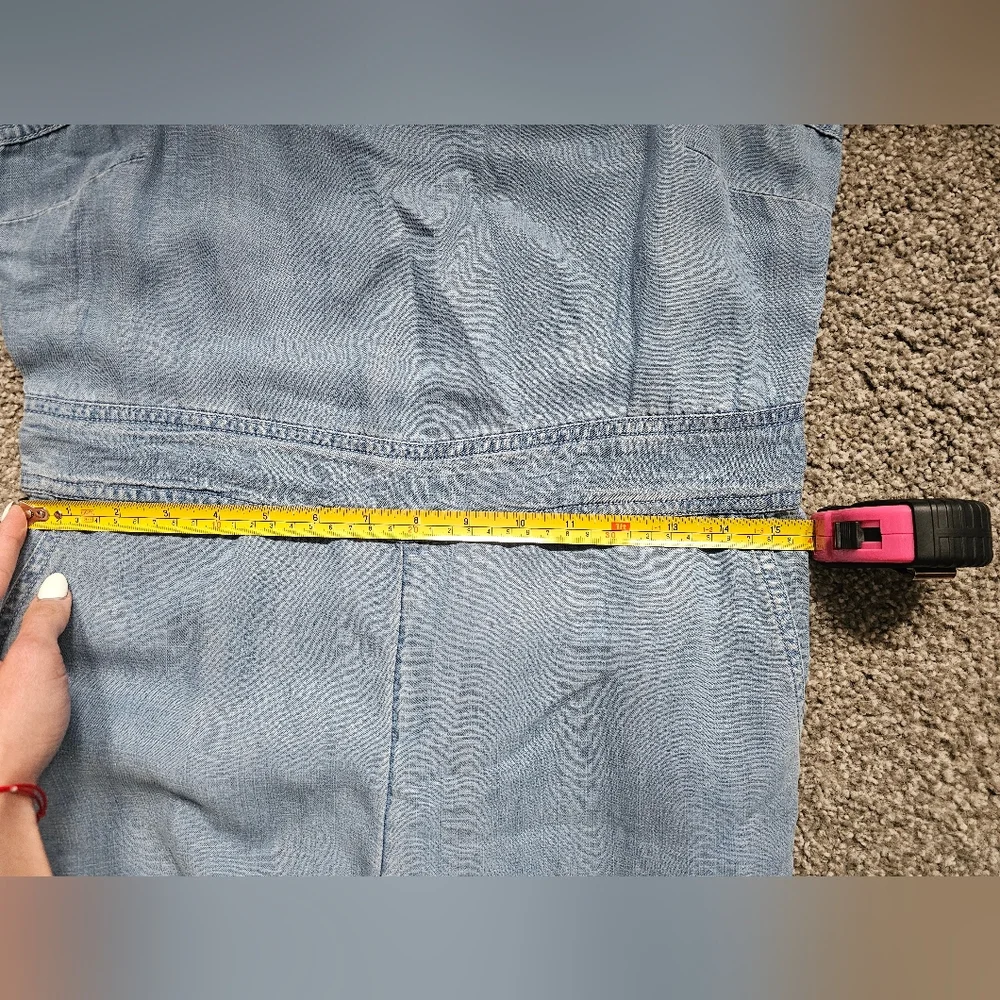 LOFT Light Blue Denim Jumpsuit - Picture 7 of 7